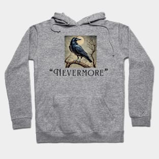 Raven with black letters Hoodie